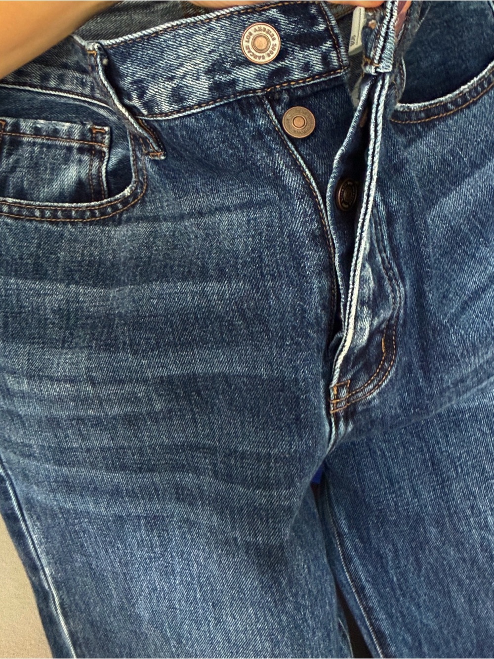 KanCan Dark Wash 90’s Ultra High Rise Wide Leg Flare Jean- Size 9 - Picture 7 of 9